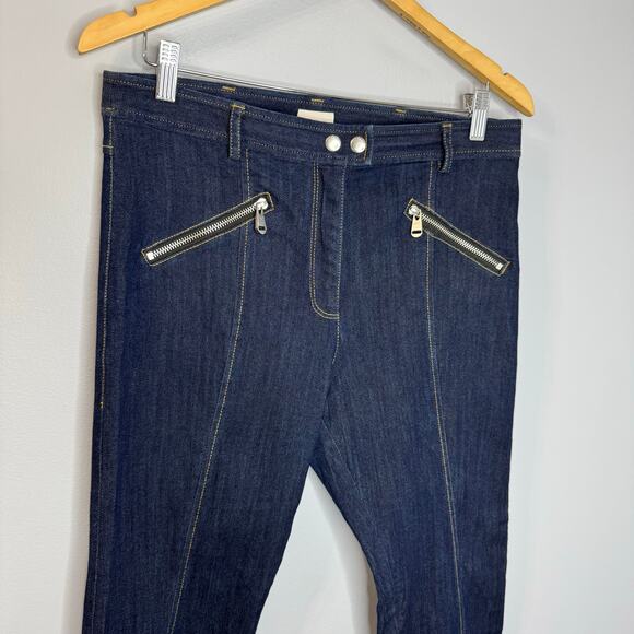 Cinq à Sept  Rita Crop Denim Jean High Rise Stretch Dark Wash Sz 10 - Picture 4 of 10